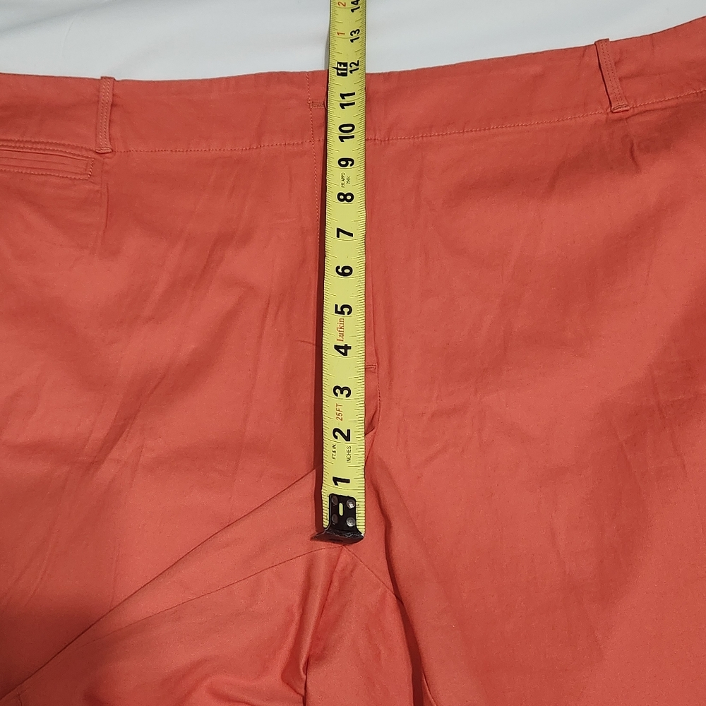 Talbots Woman Shorts Orange Salmon Summer Cotton NWOT 22W - Picture 9 of 12